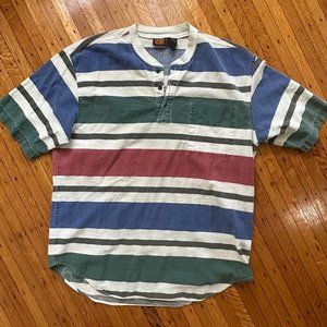 Faded Glory Quarter Button T-Shirt